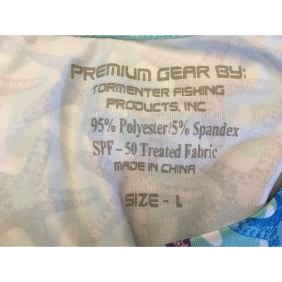 Tormenter Fishing Premium Gear Performance Shirt Starfish Beach Surf Water L - Picture 4 of 7
